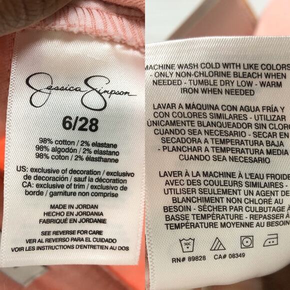 Jessica Simpson NWT Rolled Crop Skinny Rosette Jeans Size 6/28 - Picture 8 of 8